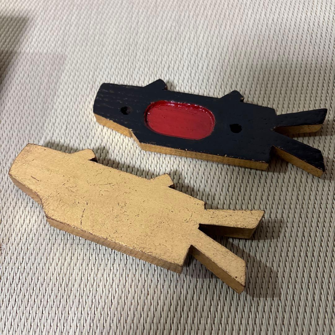 香合 清水晃樹作 加州工芸 神代杉 清流魚絵 扇面 香合 共箱 栞付