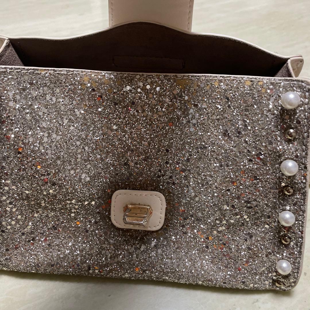 ダイアナ　ショルダーバッグ　daiana パーティーバッグ　グリッター　ハンド