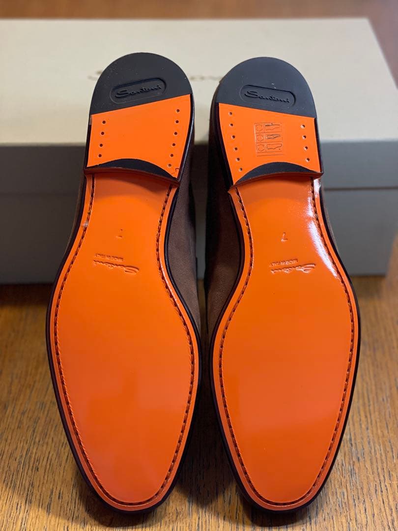 新品　サントーニ　ブラウン スエード ローファー UK 7 / US 8