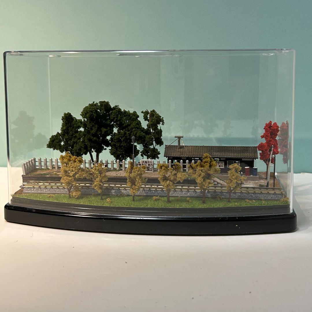 宗谷秋色　宗谷本線旧天塩中川駅　鉄道ジオラマ　Nゲージ　展示台