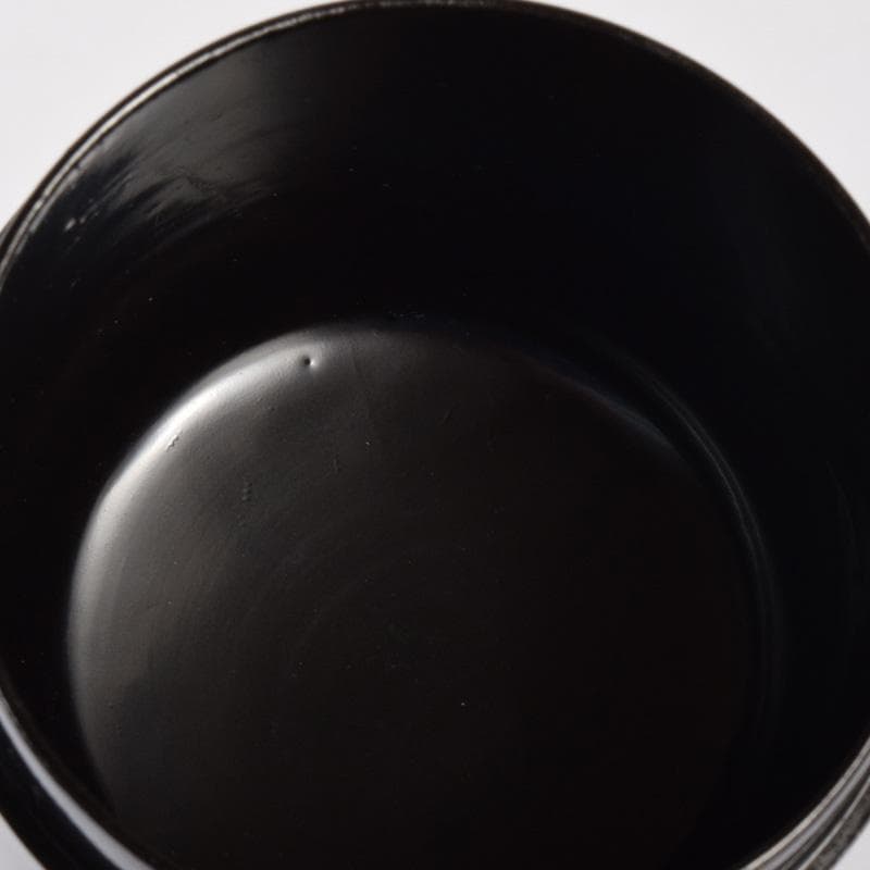 茶道具　山本春正作　黒漆　中棗　共箱　V　7220