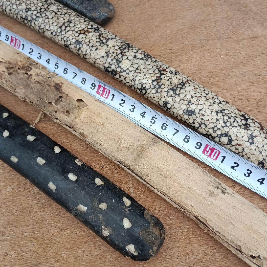 4072)刀の鞘　他部品　まとめて　鮫皮？