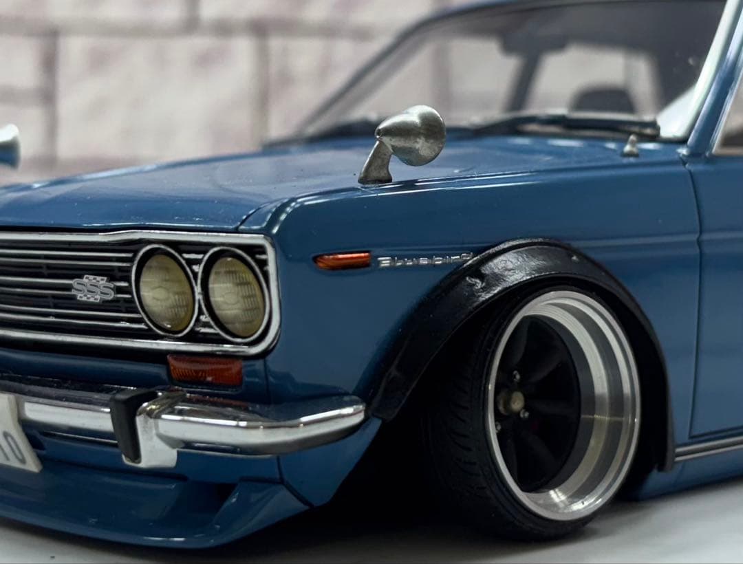 1/18ミニカー IG 510ブル ワタナベ深リムオーバーフェンダーカスタムの