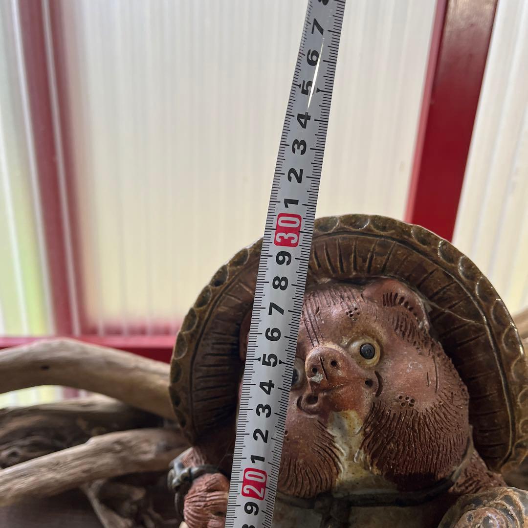 信楽焼／たぬき／骨董／希少／アンティーク／ヴィンテージ／31cm／難あり