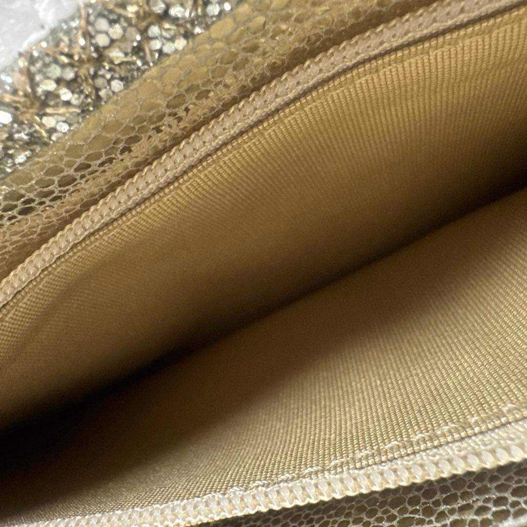 JIMMY CHOO シルバー ゴールド　パーティーバッグ　2way ラメ