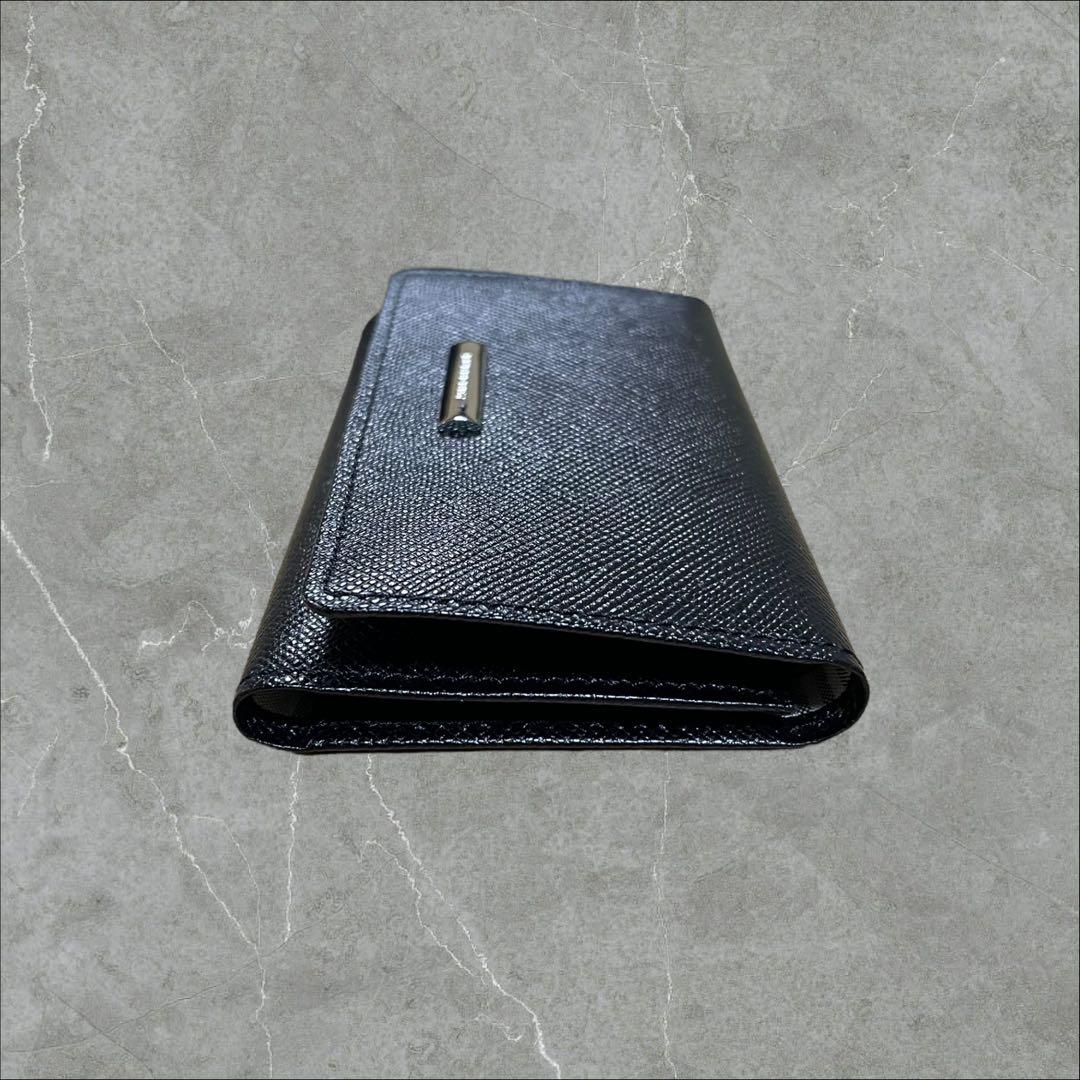 未使用級 BURBERRY バーバリー キーケース4連 レザー ノバチェック 黒