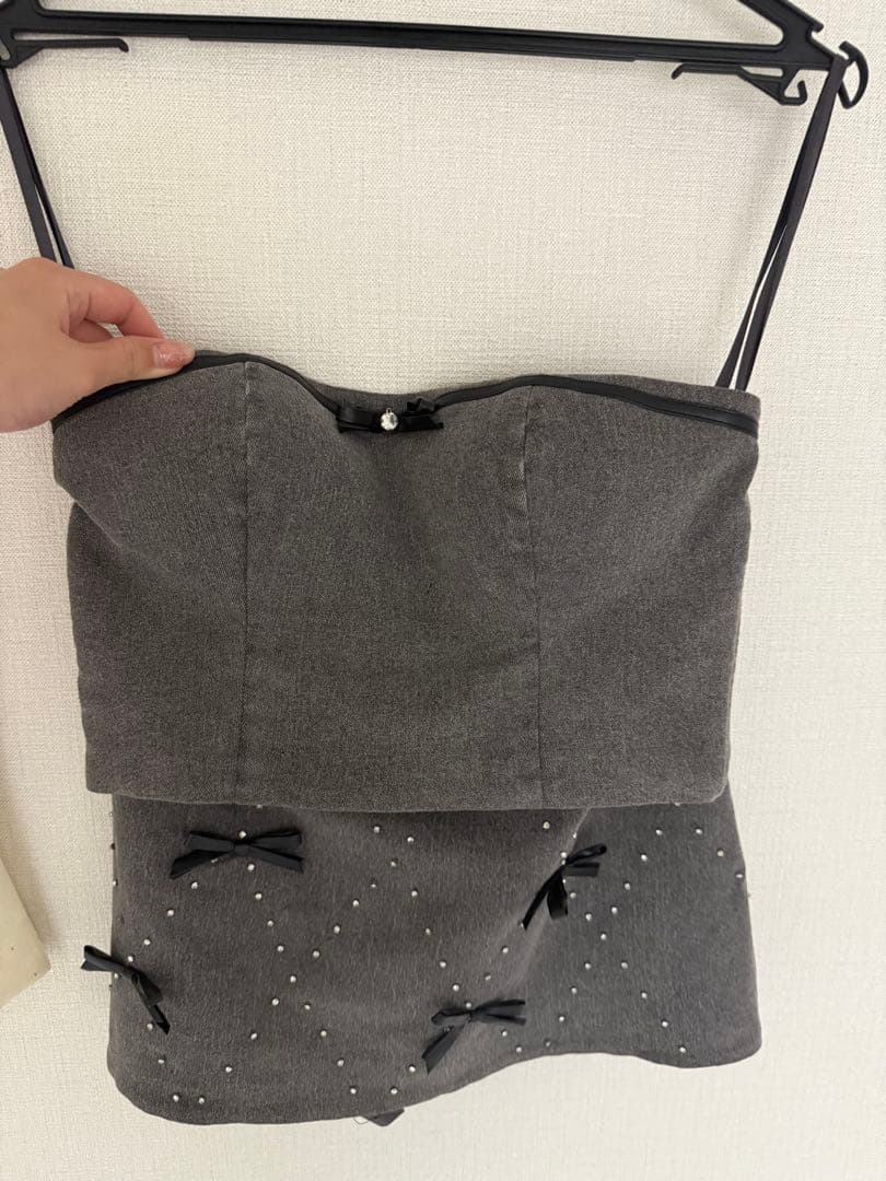 sugar グレー キャミソール ミニスカート セット OF02 Mサイズ