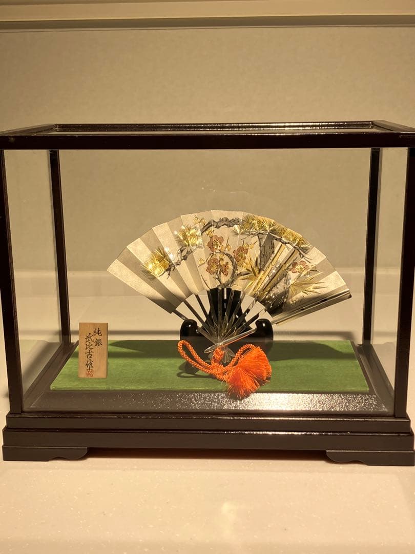 武比古作 純銀 松竹梅の装飾 扇子 49g 扇 - TAKEHIKO - 武比古 - 日本