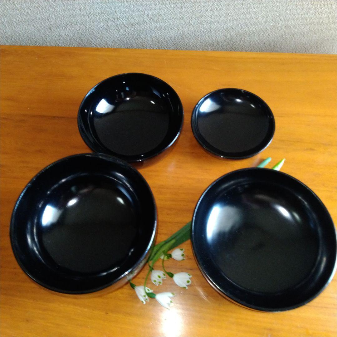 ☘ 明治時代 輪島塗 本漆 天然木 【 飯碗 太平碗 汁椀 小皿】一揃