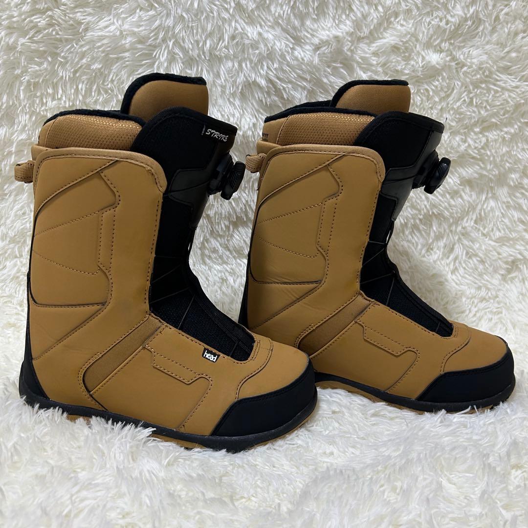極美品！HEAD STRIKE BOAシステム スノーボードブーツ ベージュ25