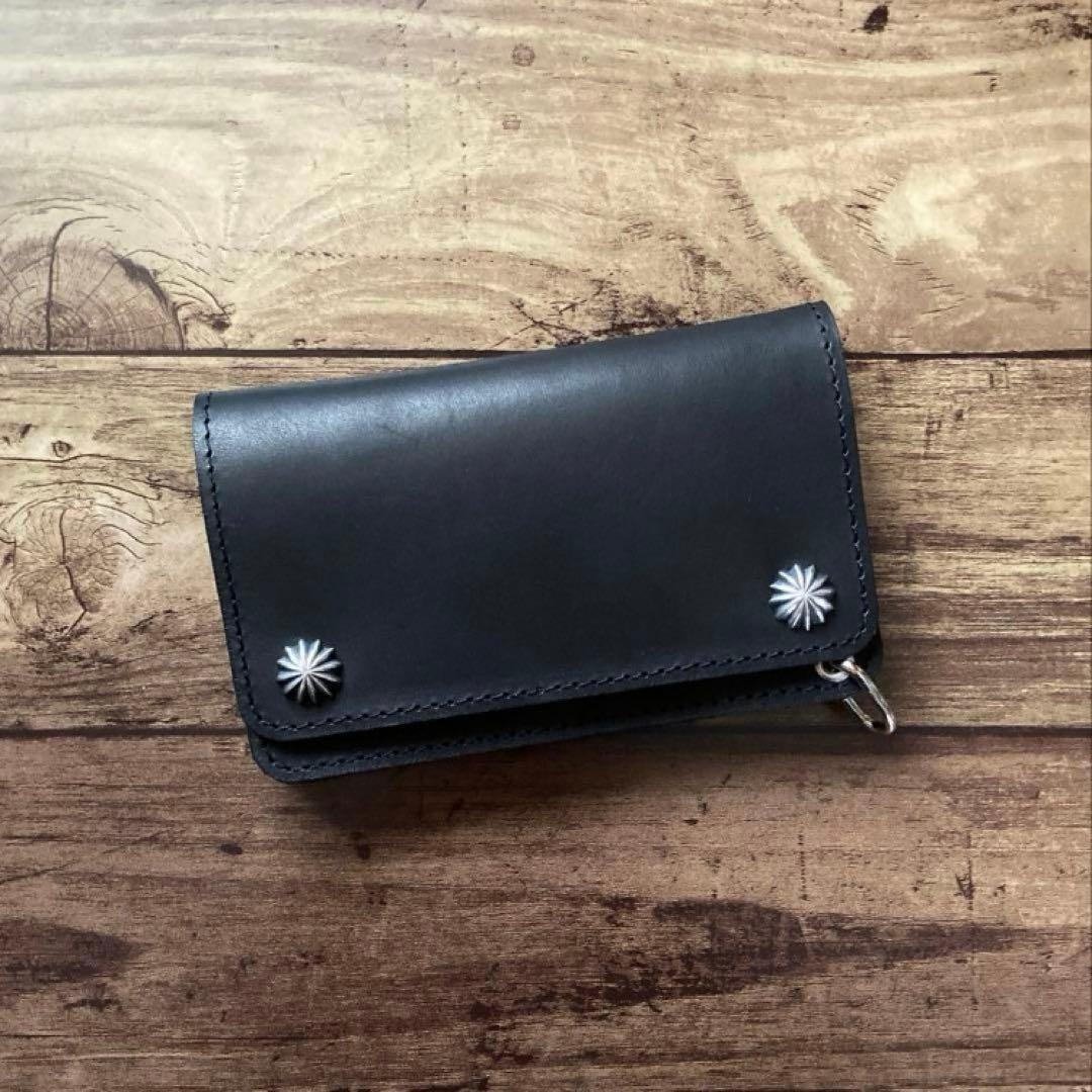 【まさる】COW CRUST クラストレザー トラッカーウォレット150