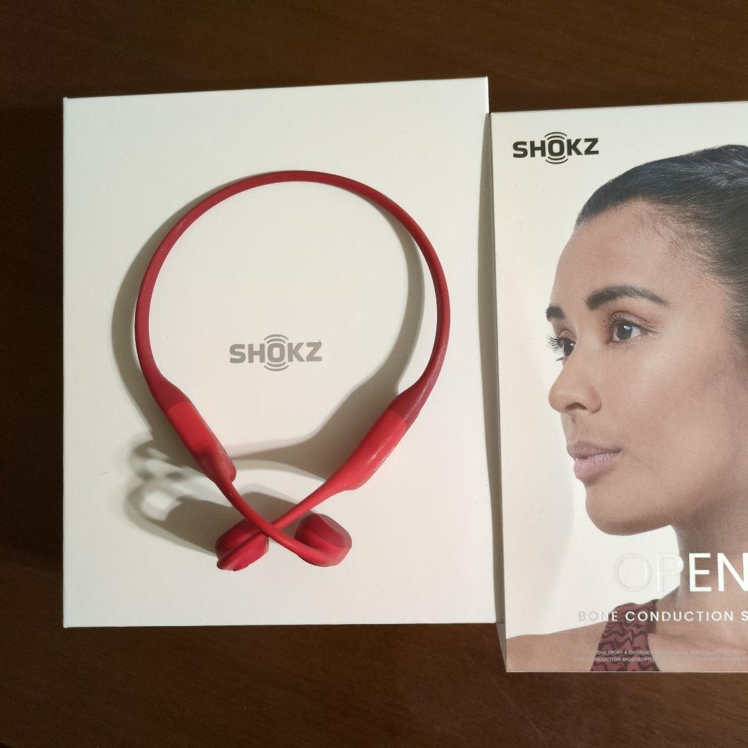 最終価格】【訳あり】SHOKZ OPEN RUN（レッド）骨伝導イヤホン SHOKZ