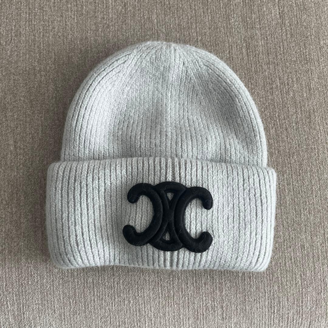 CELINE グレー ニット帽 ノベルティ - メルカリ