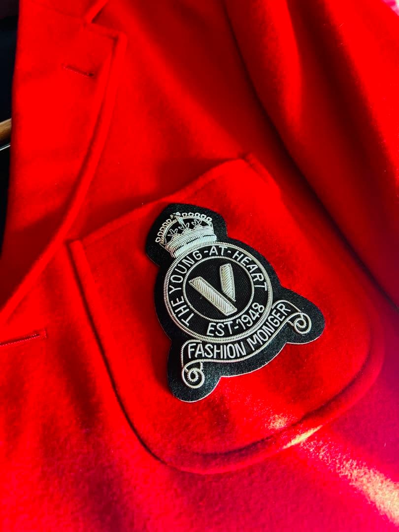 VANJACKETブレザーエンブレム銀モール、デッドストック新品