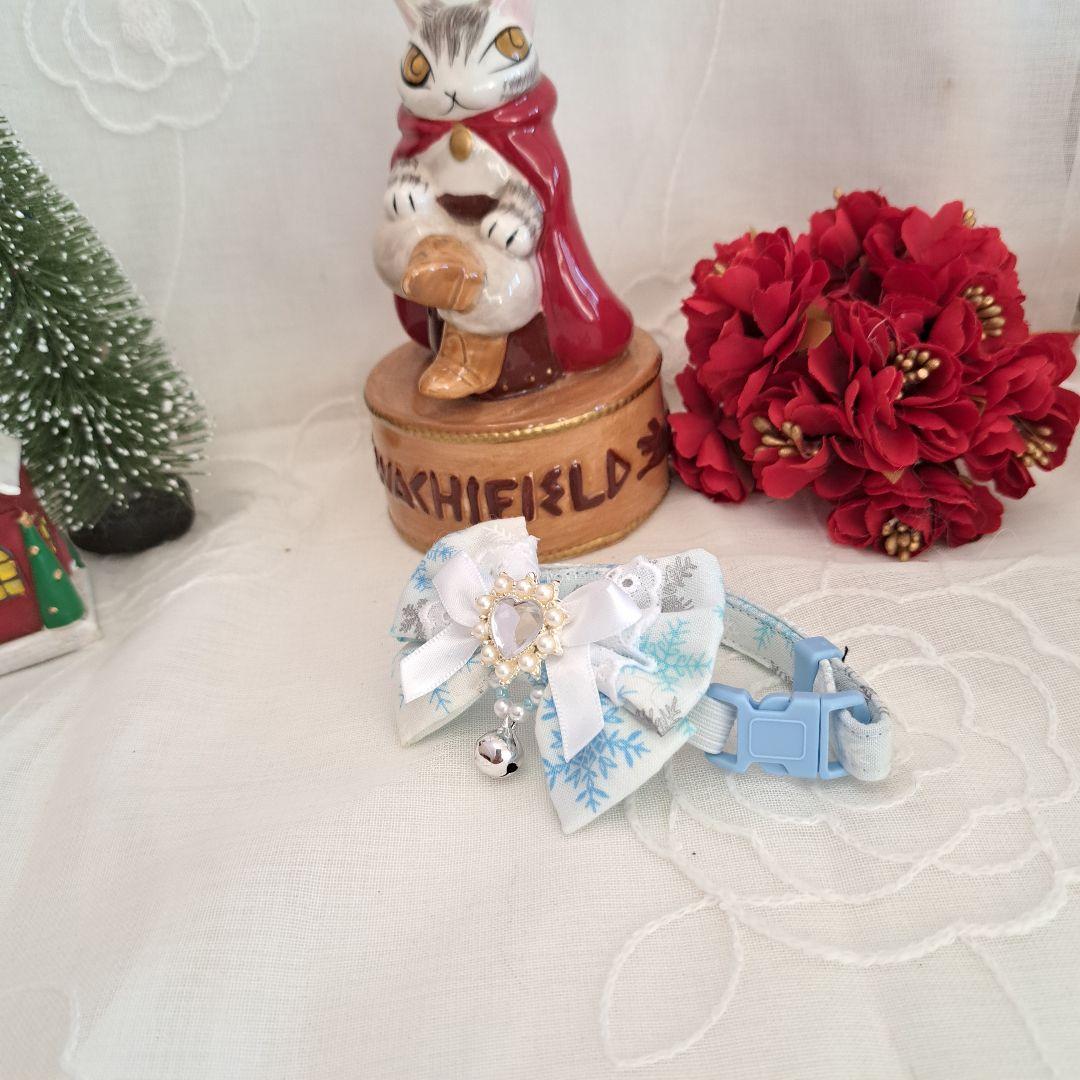 幅広クリスマスファーシュシュ(赤①)わんちゃん猫ちゃん用