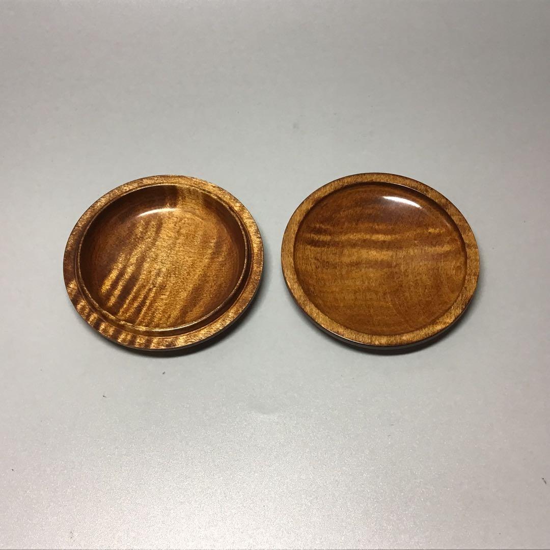 メイプル楓虎斑杢材　蘇芳染め　ミニ食蘢　小物