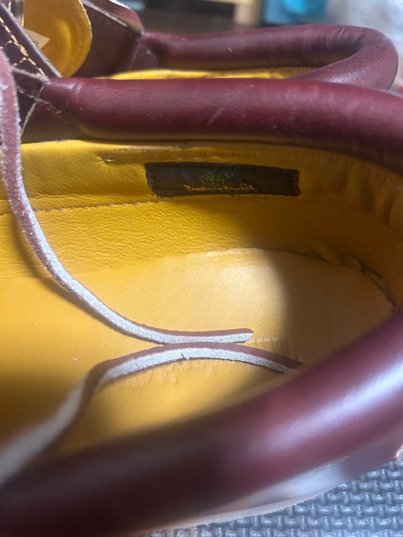 Timberland 3eyes バーガンディローファー 革靴 27cm 箱あり