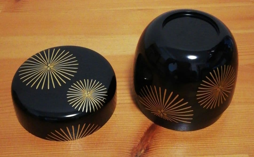 川上閑雪書付 作家物 唐松 蒔絵 棗 共箱 茶道具