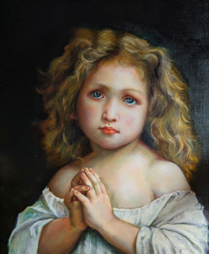 西洋絵画【摸写】ブグロー「少女」国立西洋美術館所蔵　 painterTMK出品