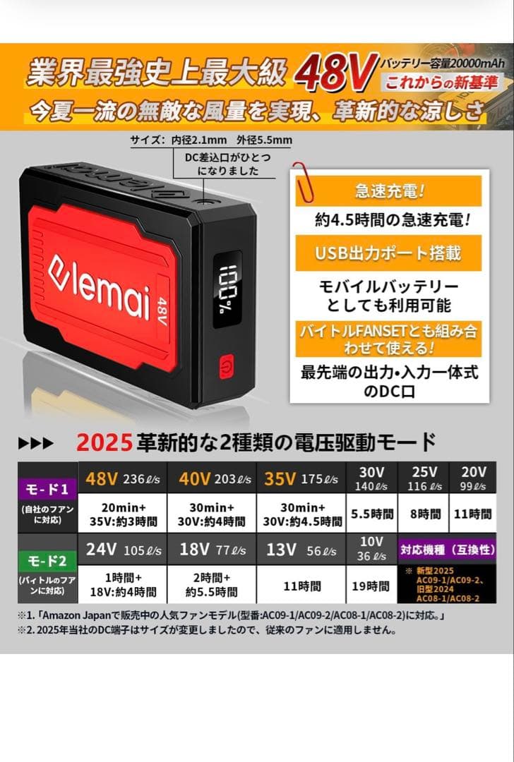 トイガン elemai48Vfan &2 battery