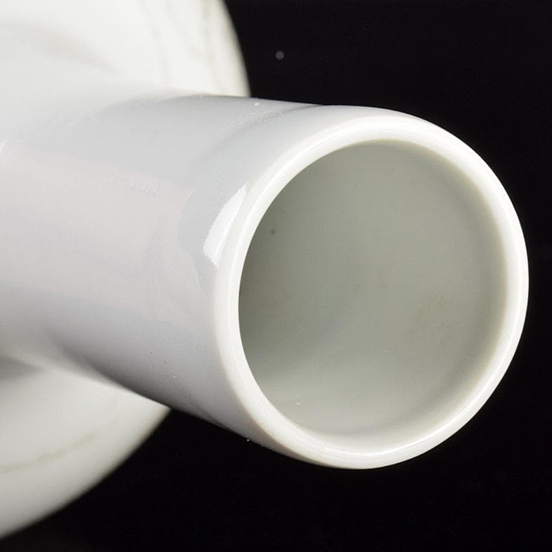 中国　打刻画在銘　漢詩山水人物文　長顎瓶　C　R5058