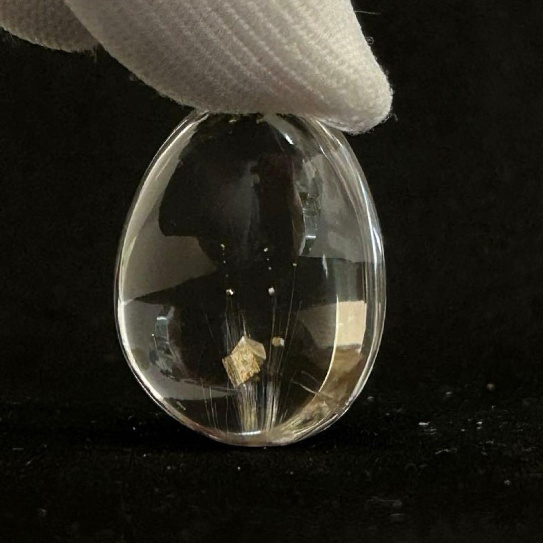 パイライトインクォーツ 六面体パイライト 貫入結晶 ルチルの噴水 激レア！