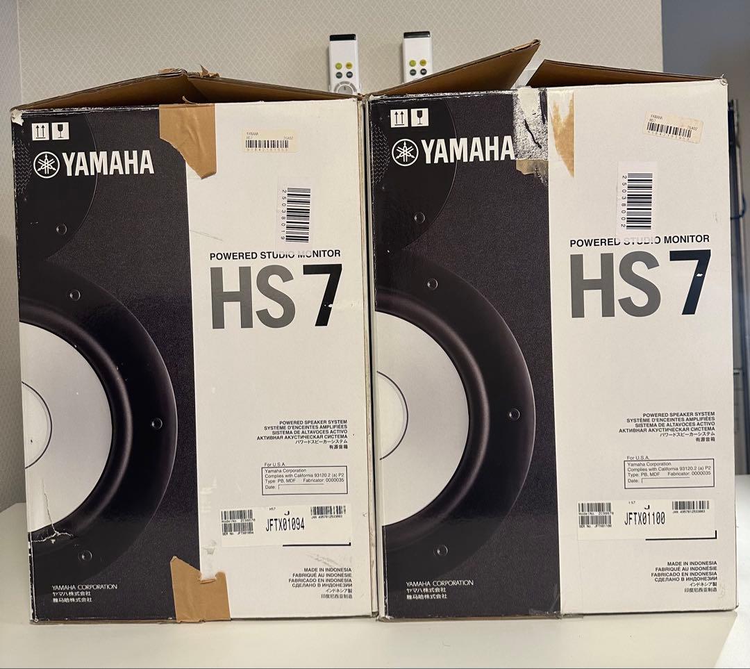 「B」Yamaha HS7 ブラックペア インシュレーター＆スタンド付き