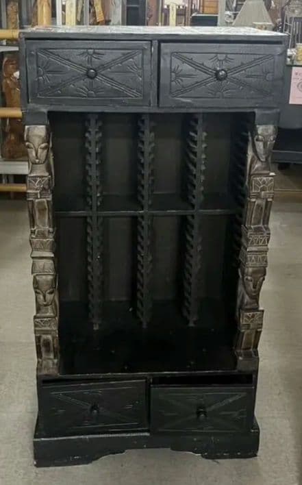 ☆アンティーク バリ風家具 CD収納 ヴィンテージ