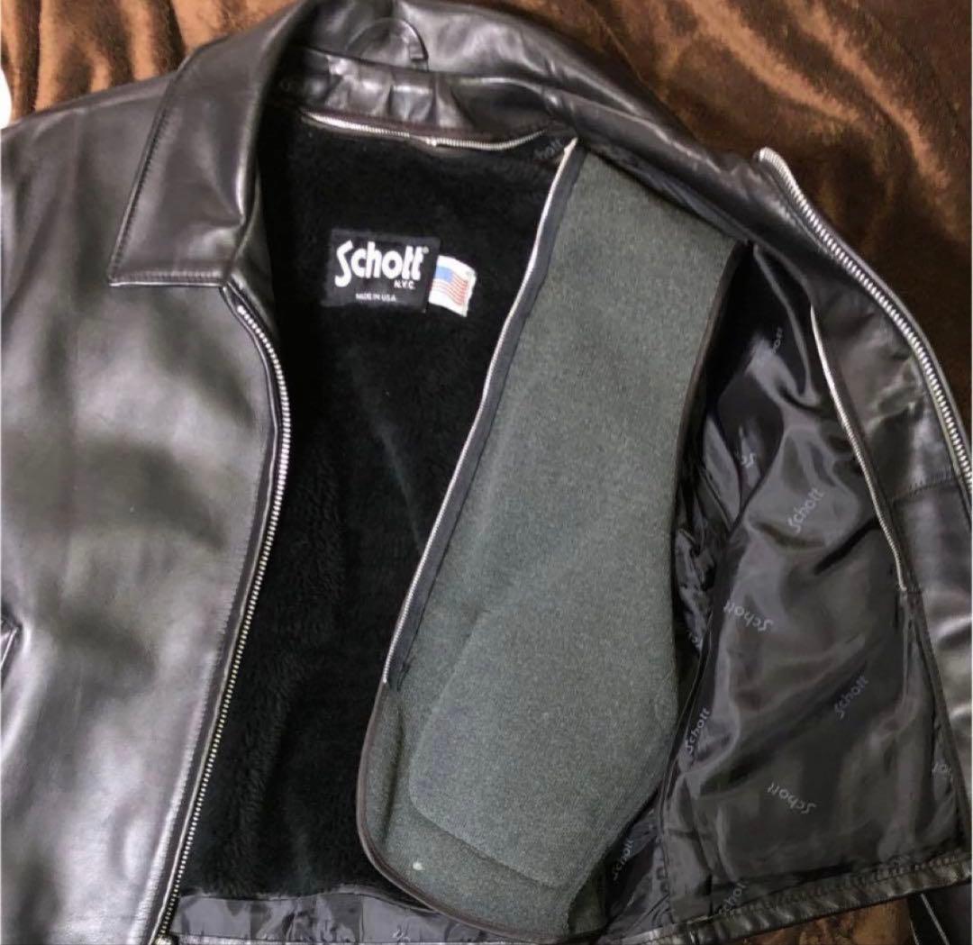 極美品 schott レザージャケット642 44サイズ ライナー付き Schott 642