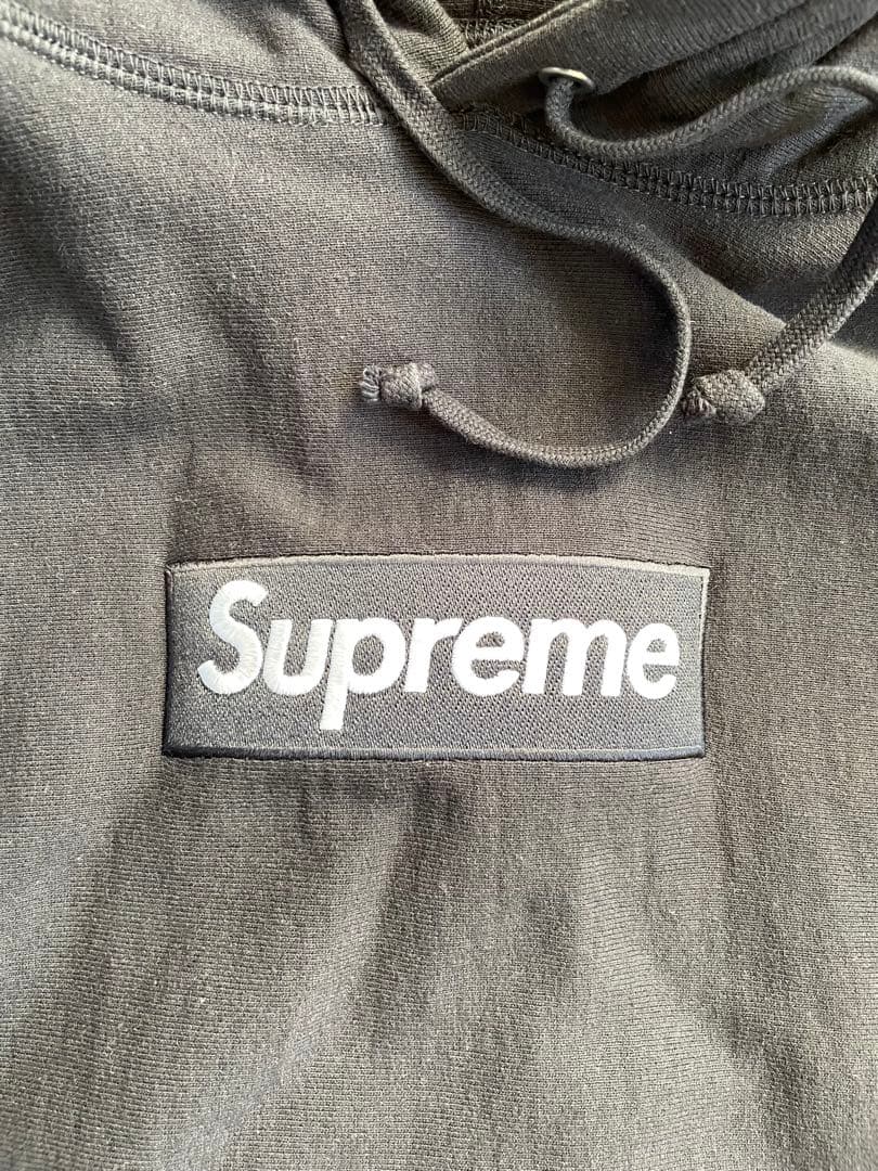 Supreme ボックスロゴ　フーディ　ブラック サイズS