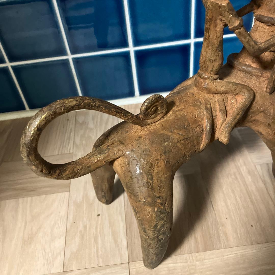 マリ共和国 ドゴン族金属製 オブジェ馬 - メルカリ