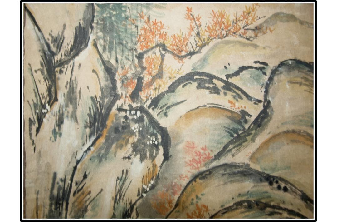 時代の掛軸 肉筆保証 日本 中国古董品骨美術 X1058C15-1