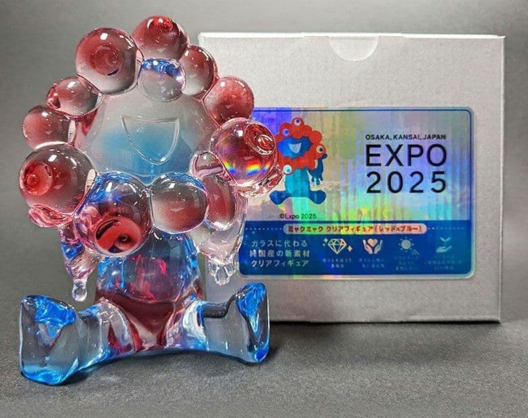 EXPO2025 ミャクミャク　クリアフィギュア / レッド×ブルー