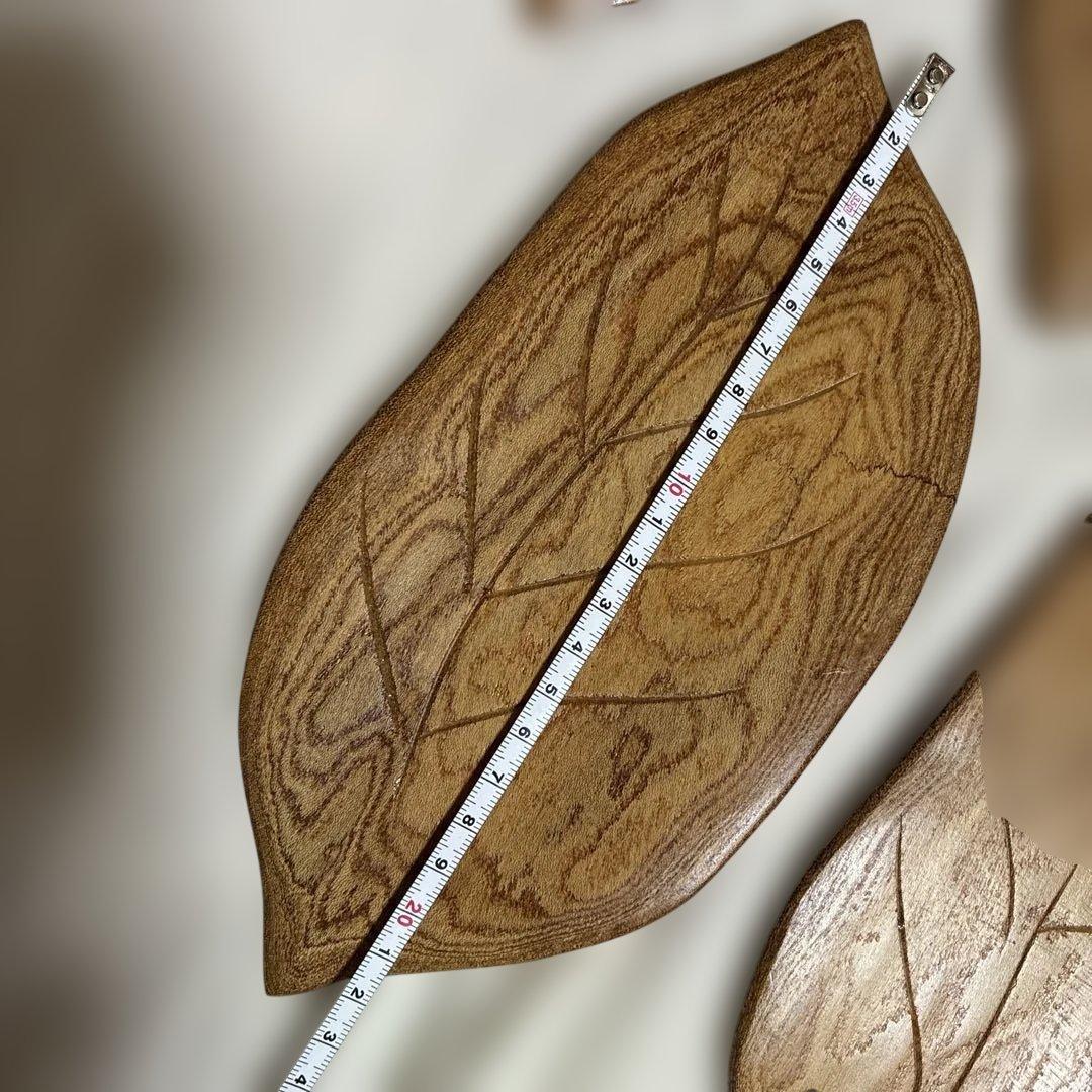 欅　樹皮葉型銘々皿　5枚セット