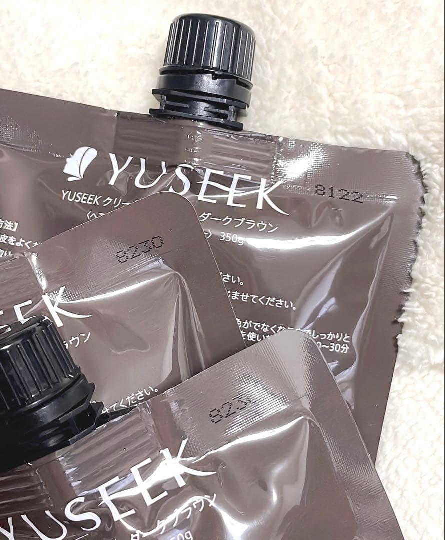 YUSEEK クリームシャンプー ダークブラウン 350g 3個セット