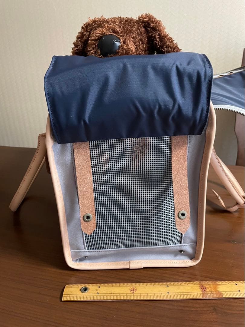 ペット用キャリーバッグ グレー Seee 革
