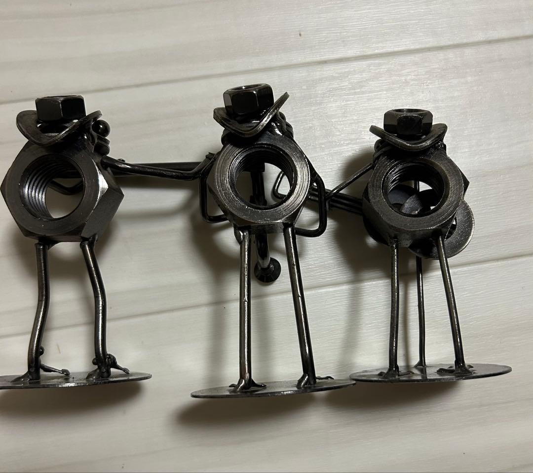 メタルクラフト 金属製アートフィギュア カエルの音楽隊 3体セット