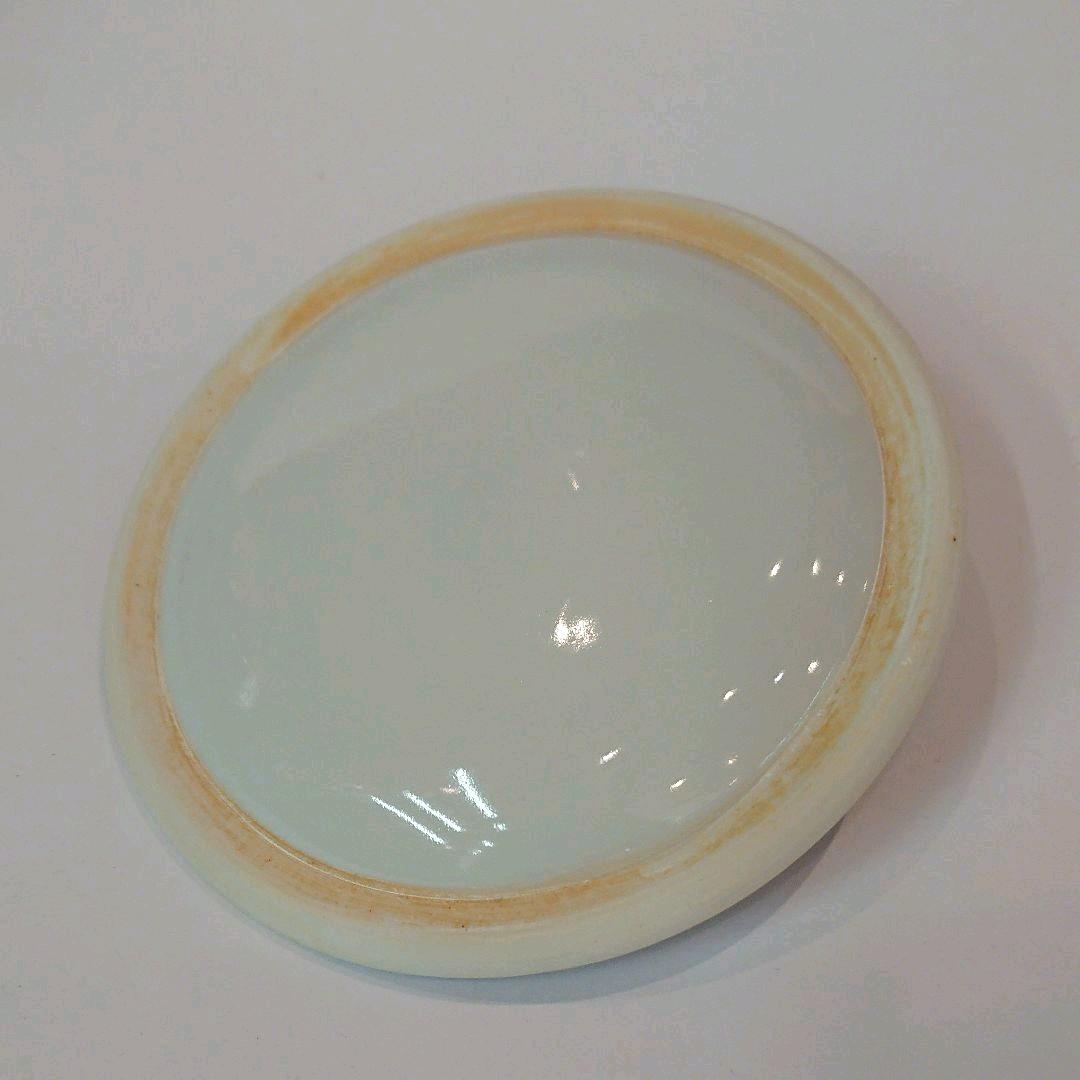 【茶道具】膳所焼 岩崎新定作 染付 近江八景絵 芋頭水指