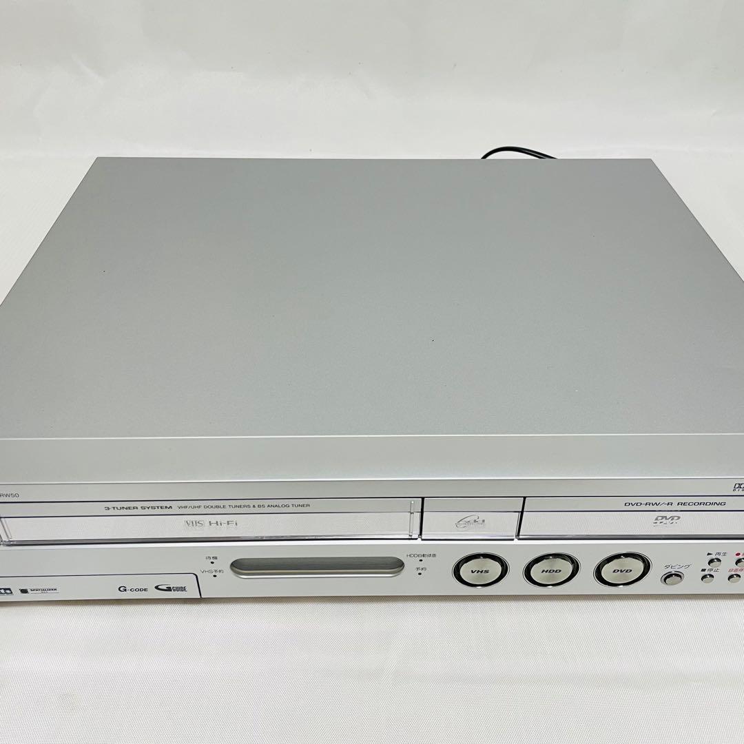 【整備品】 SHARP VHS⇔DVD⇔HDDダビングデッキ DV-HRW50