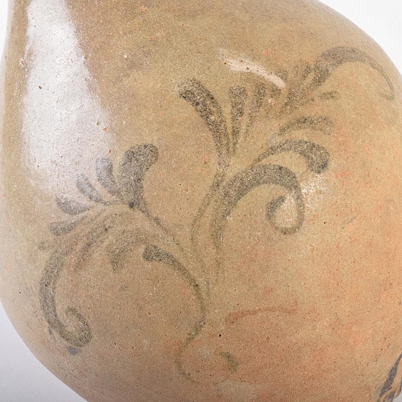 朝鮮美術 李朝 高麗青磁 鉄絵 草文 碗口瓶 時代箱付