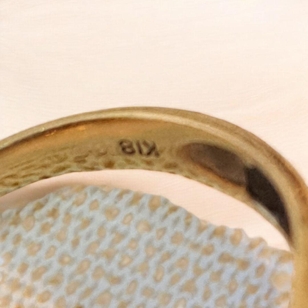 K18ゴールド×プラチナコンビ　フラワー天然ダイヤモンド