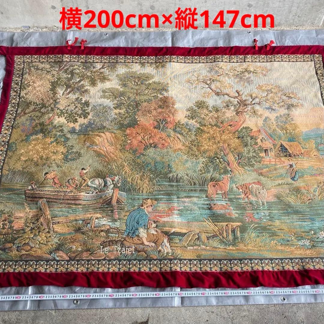 ゴブラン織 タペストリー ラグ 壁掛け 大型 特大 風景 インテリア レトロ ゴブラン織 タペストリー ラグ 壁掛け 大型 特大 風景 インテリア