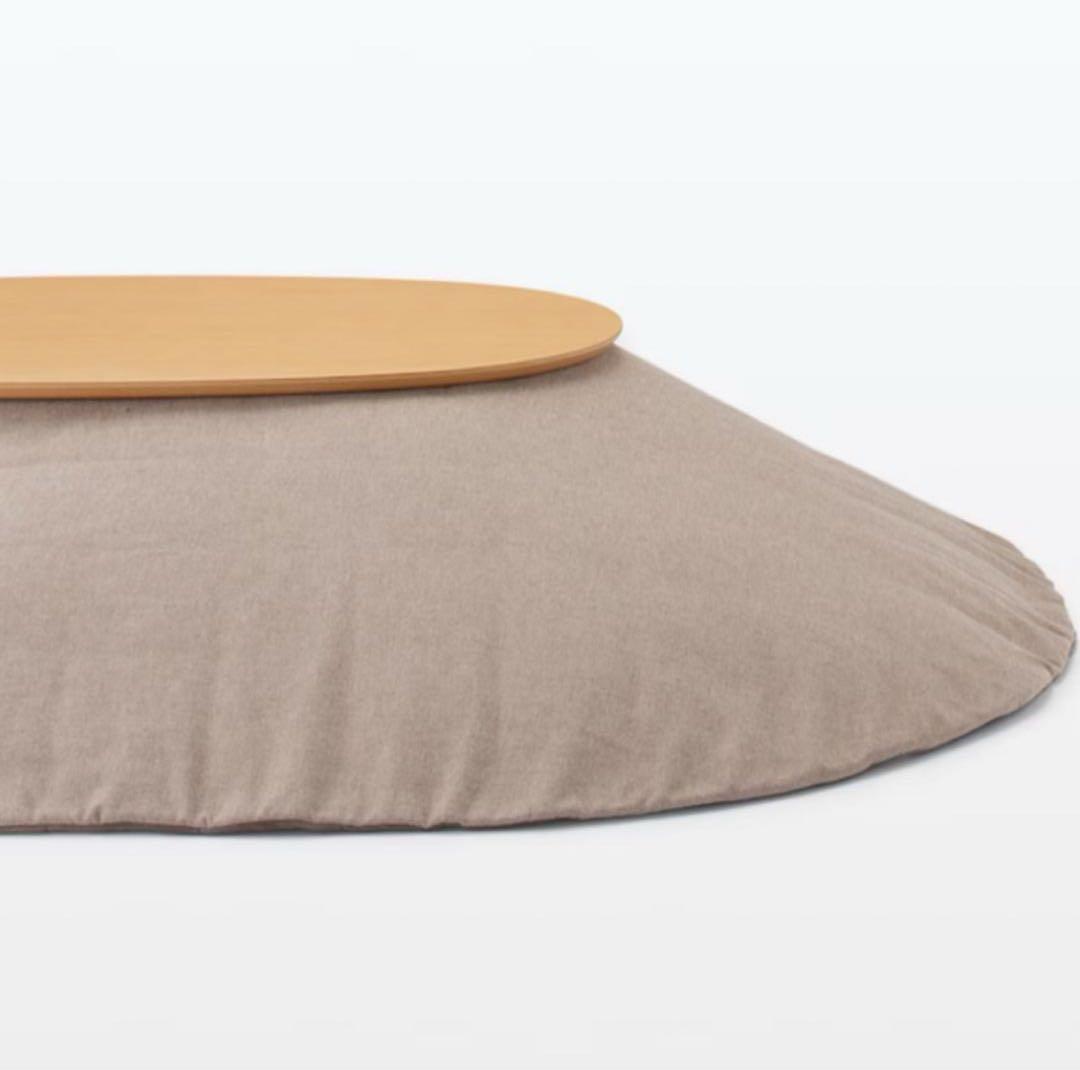 無印良品綿フランネルヘリンボーンこたつふとん・楕円・長方形用