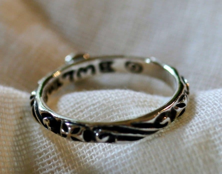 ビルウォールレザーThin Cross Ring ギャランティ付属US9.5