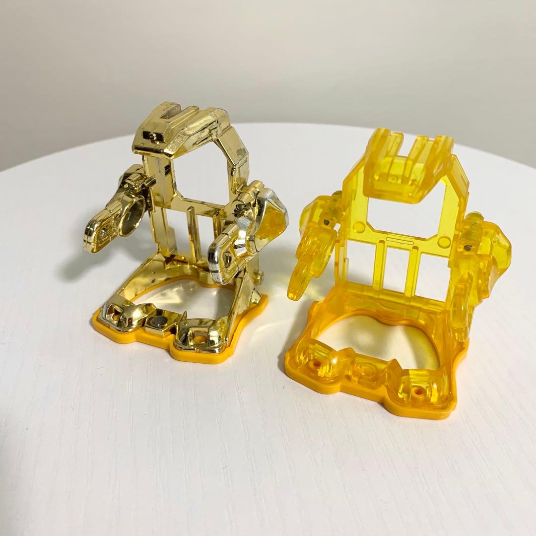 ビーダマン osギア 2個セット ゴールド × イエロー フットラバー付き