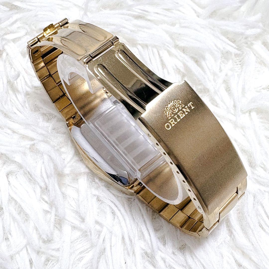 美品✨ORIENT オリエント スリースター 自動巻き デイデイト スクエア型