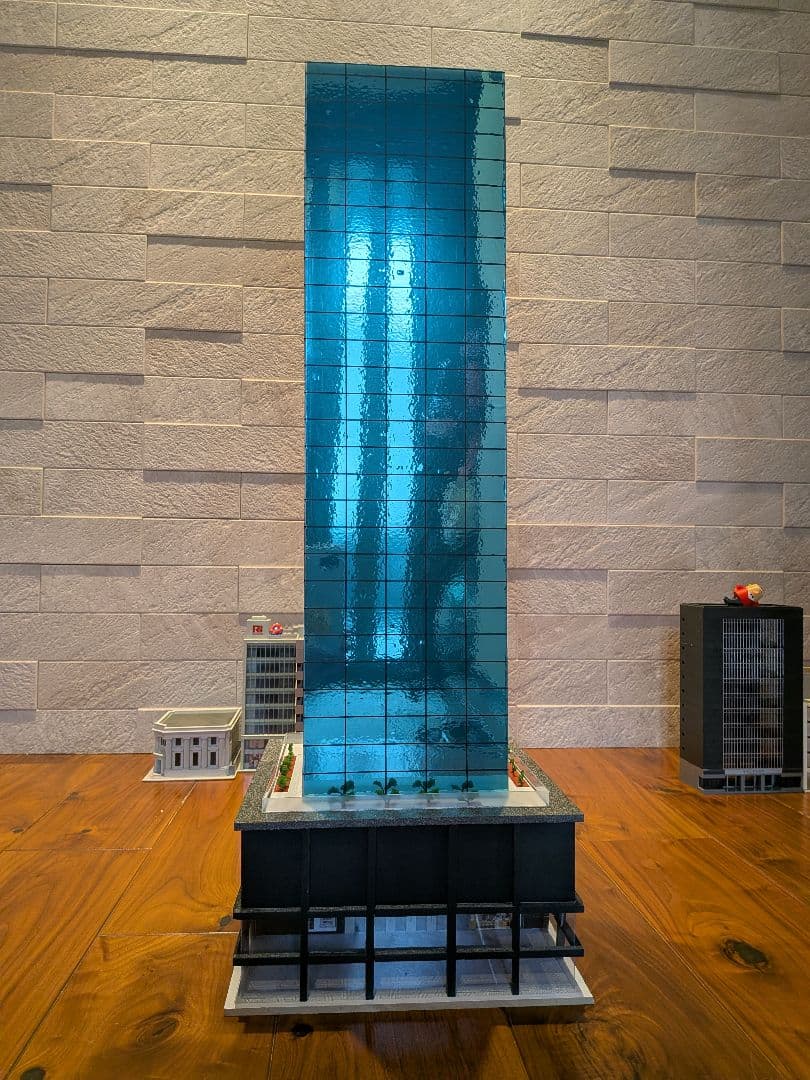 Nゲージ自作ストラクチャー ミラーガラス風オフィスビル