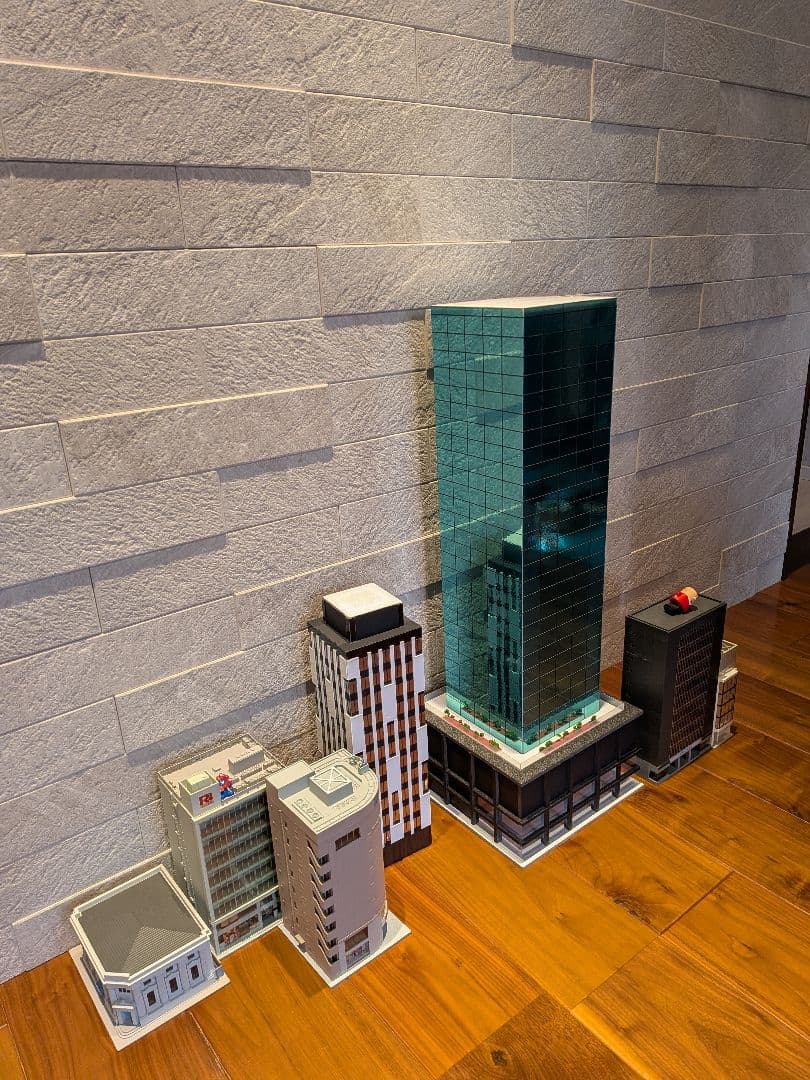 Nゲージ自作ストラクチャー　ミラーガラス風オフィスビル