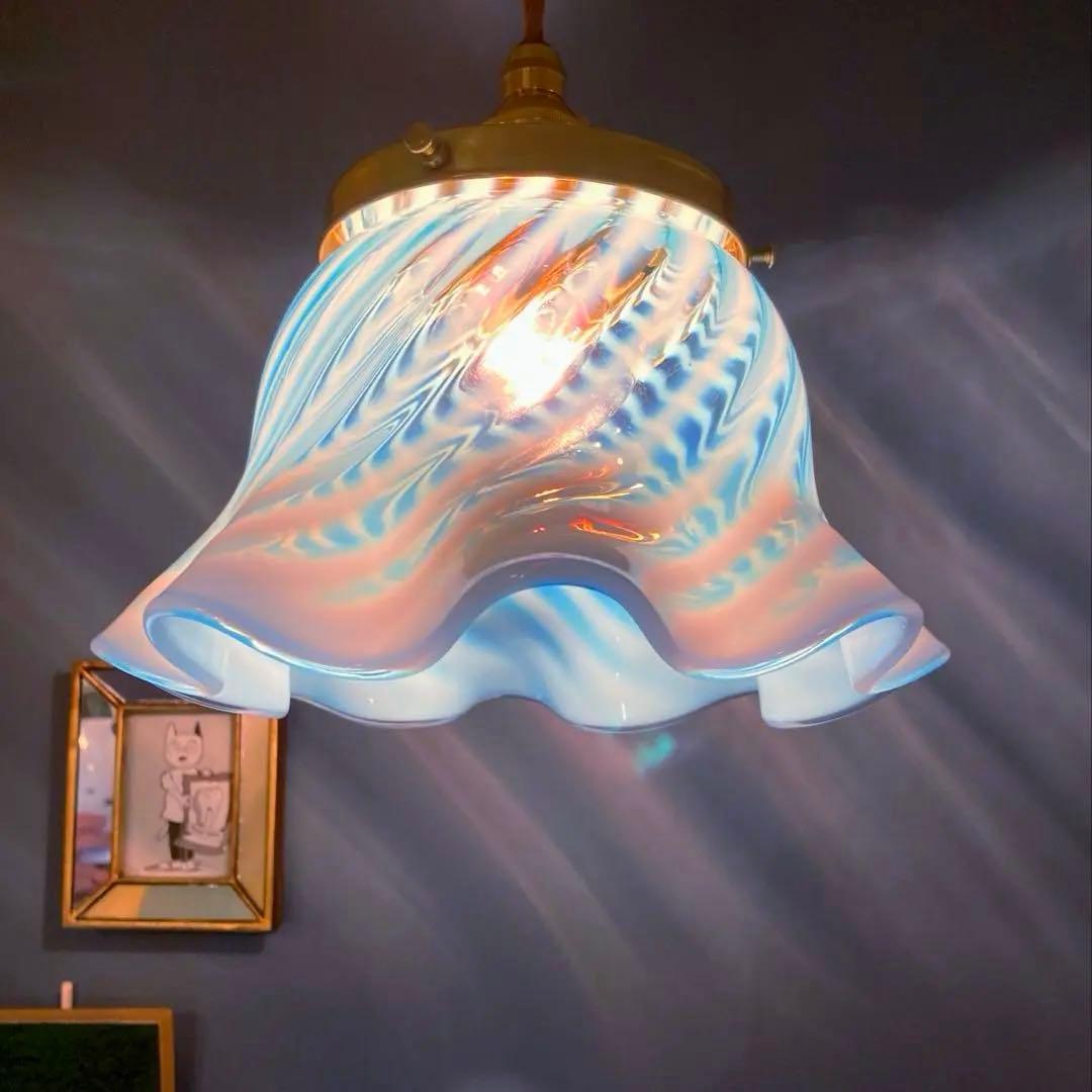 専用）フェントン 大きなランプシェード アンティーク スタンドセット