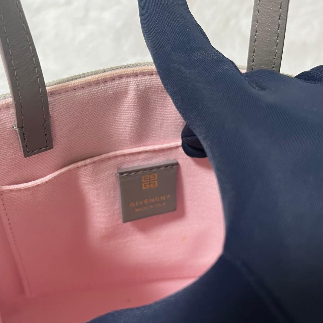 極美品 GIVENCHY ミニトートバッグ ショルダーバッグ グレー×ピンク